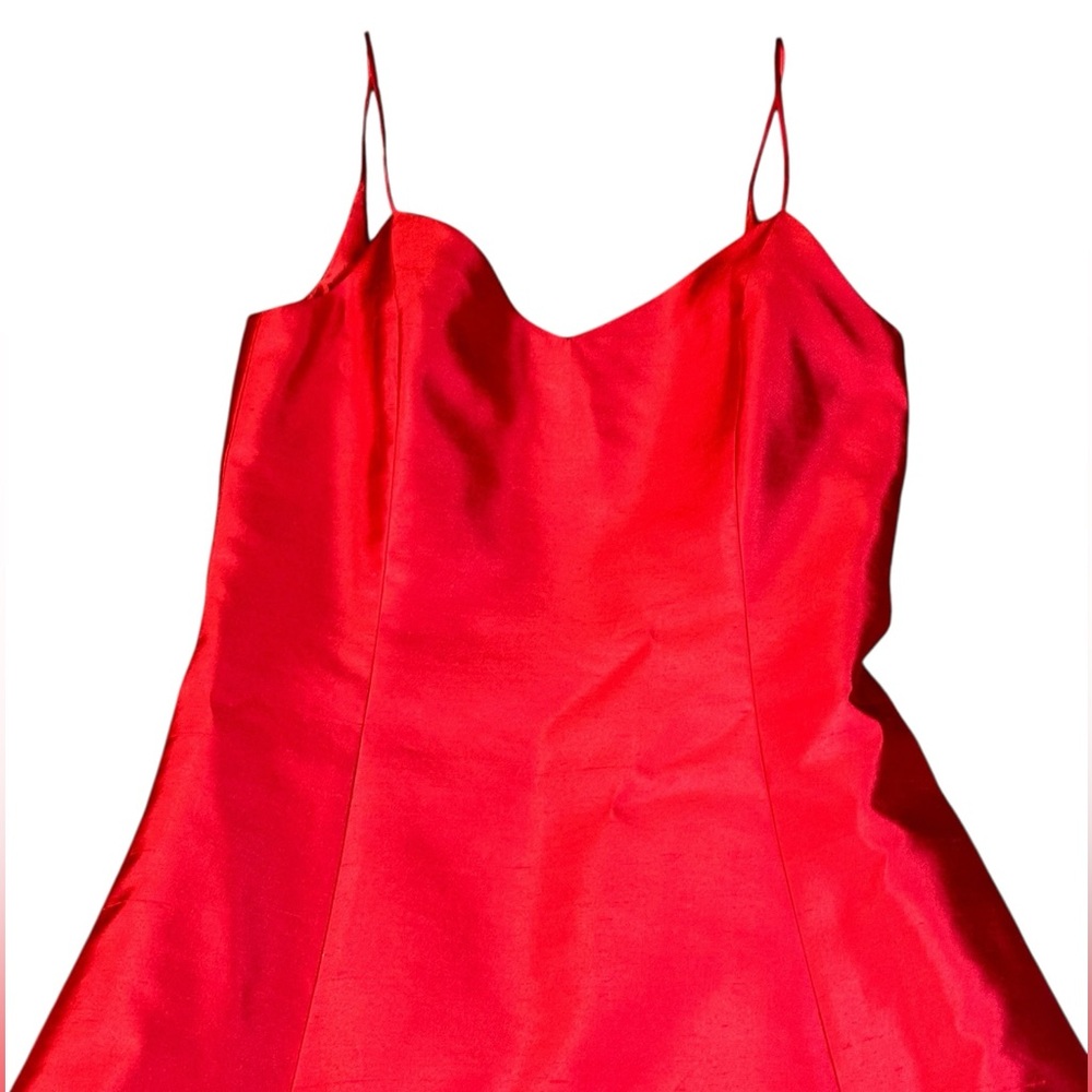 Lauren Ralph Lauren Red Silk Formal Gown Size 6 - Picture 3 of 7